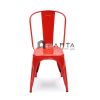 Ghế ăn ghế nhà hàng Tolix-T3 màu đỏ nhập khẩu