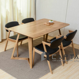 Bộ bàn phòng ăn gỗ 1m2 và 4 ghế KAI-P