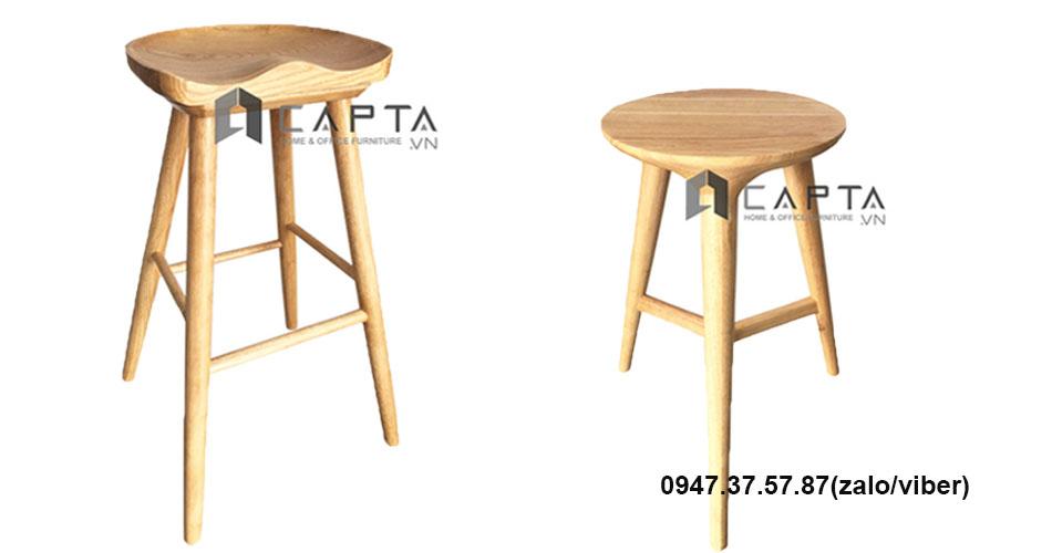 Ghế quầy bar stool chân gỗ nhập khẩu giá rẻ tại TpHCM