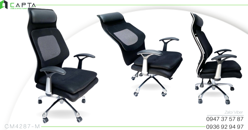 Ghế xoay văn phòng lưng ngả thư giãn CM4287-M