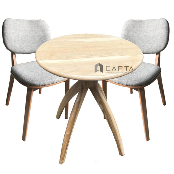 Bộ bàn cafe gỗ tự nhiên 2 ghế