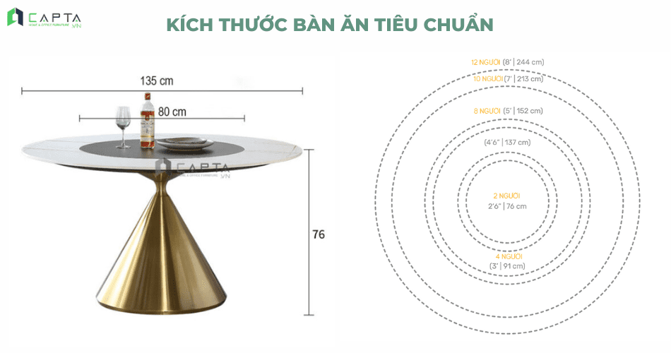 Bộ bàn ghế ăn tròn xoay phòng VIP nhà hàng hiện đại HCM 1