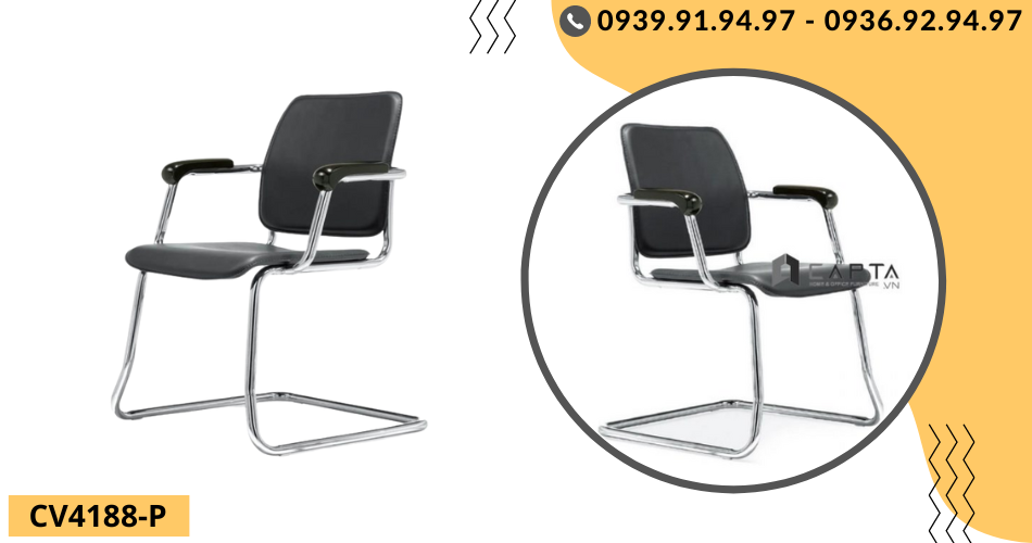 Ghế tiếp khách chân quỳ giá rẻ kiểu dáng hiện đại CV4188-P