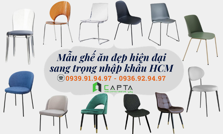 Mẫu ghế ăn đẹp hiện đại sang trọng nhập khẩu tại HCM