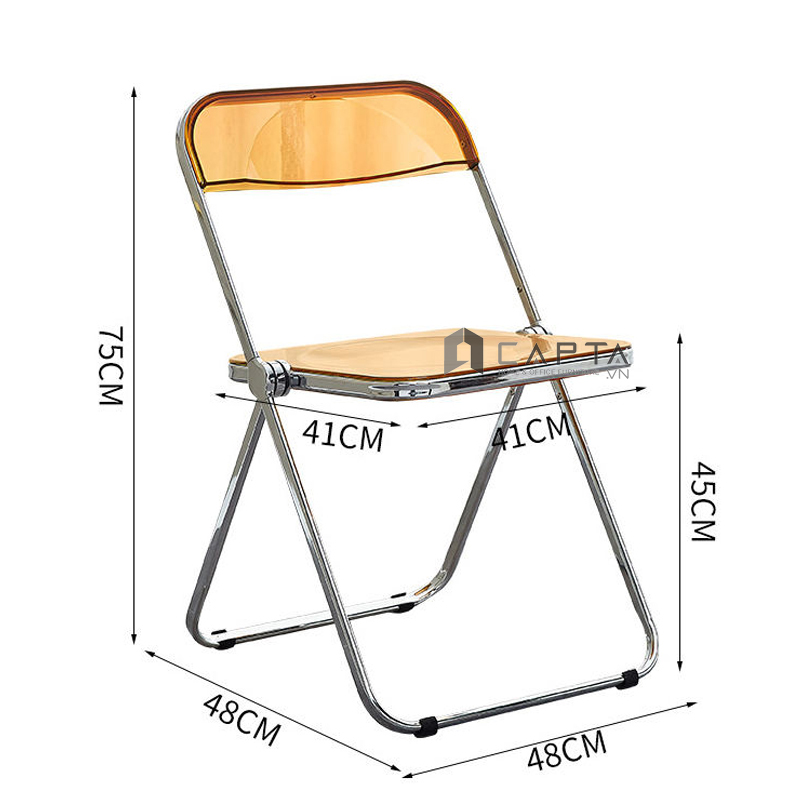 Ghế gấp nhựa trong suốt hiện đại CT3618-S