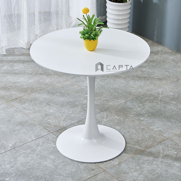 Bàn Tulip mặt gỗ tròn 80 cm 