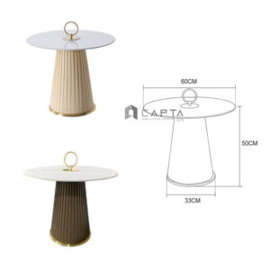 Bàn trà mặt đá phiến 60 cm nhập khẩu