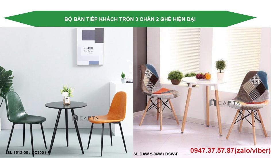 Bộ bàn ghế tiếp khách 2 ghế hiện đại giá rẻ nhập khẩu tại TpHCM