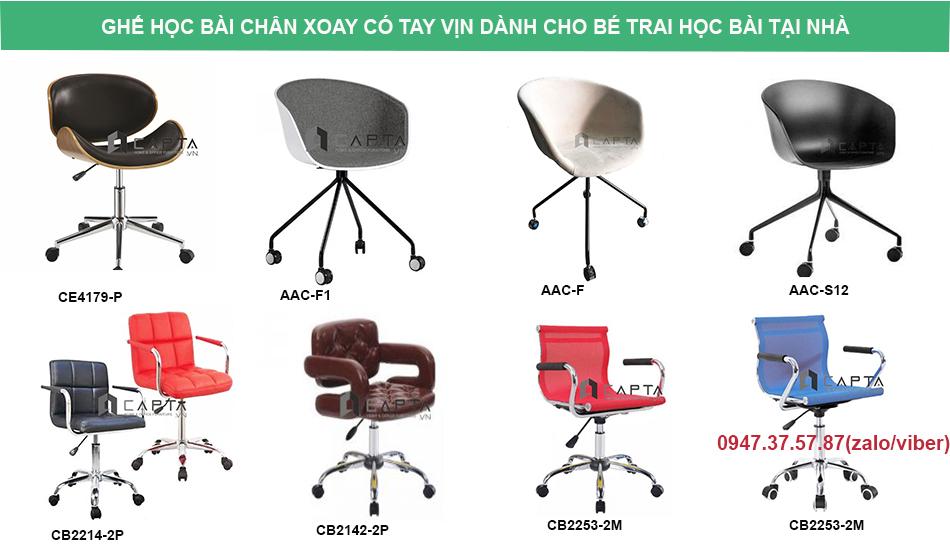 Ghế học bài tại nhà chân xoay có bánh xe dành cho bé trai tphcm