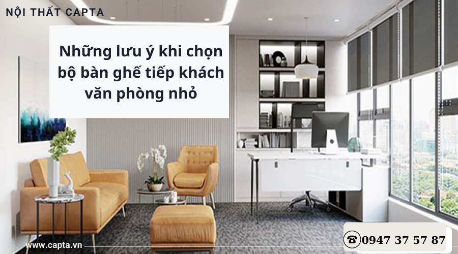 Bộ bàn ghế tiếp khách văn phòng nhỏ 2 ghế HCM 1