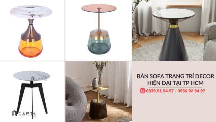 Bàn sofa trang trí decor hiện đại tại TP HCM