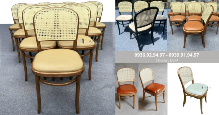 Ghế gỗ phòng ăn nhà hàng quán cà phê hiện đại Thonet 1A-P