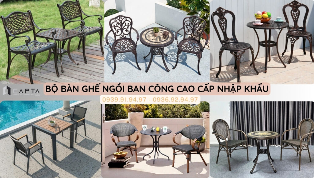 Bộ bàn ghế ngồi ban công cao cấp nhập khẩu