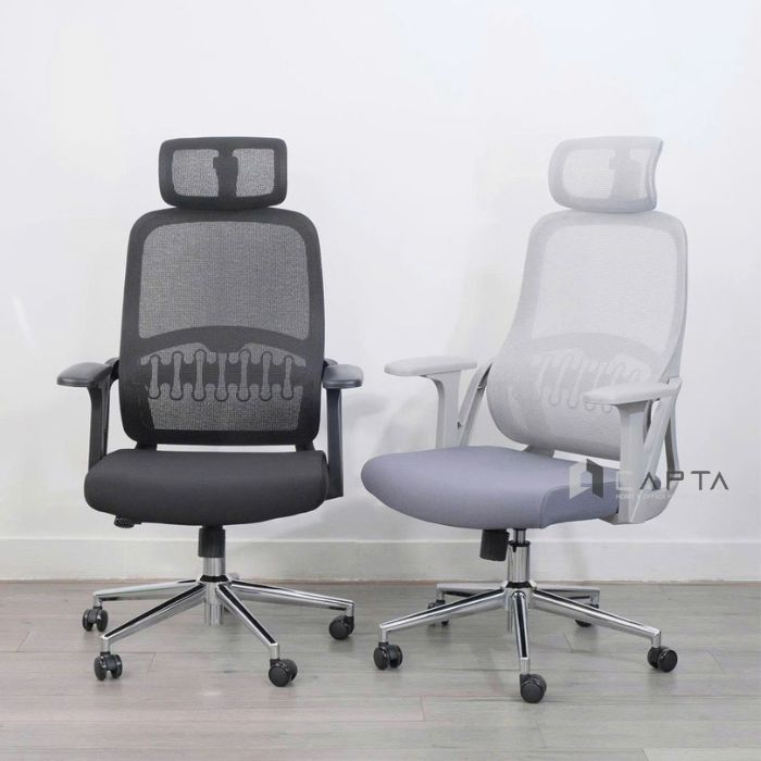 Ghế lưng cao lưới vải đen CM4561-M