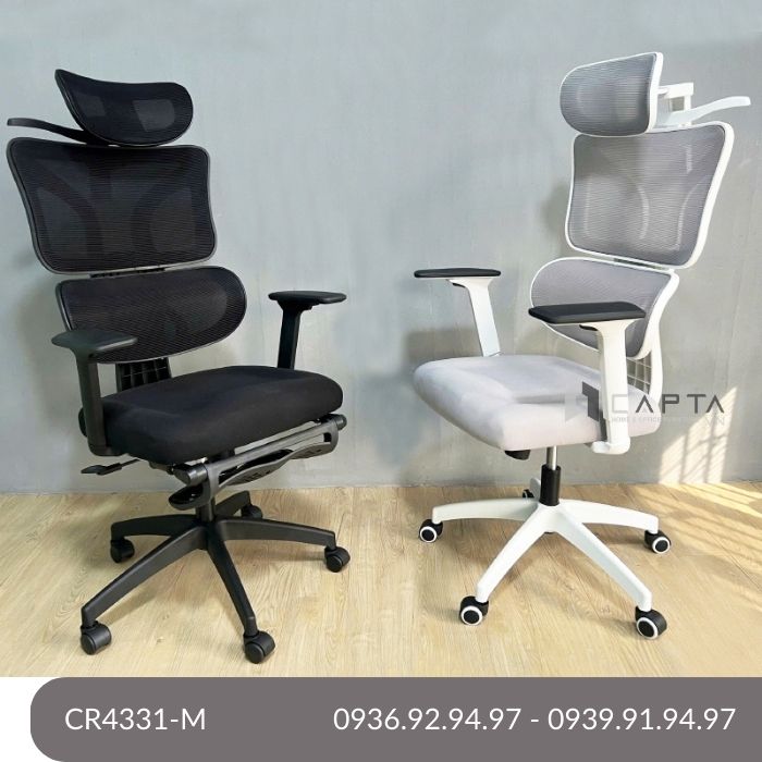 Ghế làm việc hỗ trợ cột sống chống đau lưng CR4331-M
