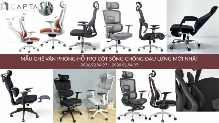 Mẫu Ghế Văn Phòng Hỗ Trợ Cột Sống Chống đau Lưng Mới Nhất