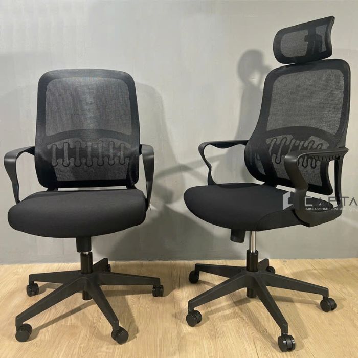 Ghế làm việc lưng lưới đen CM4543-M