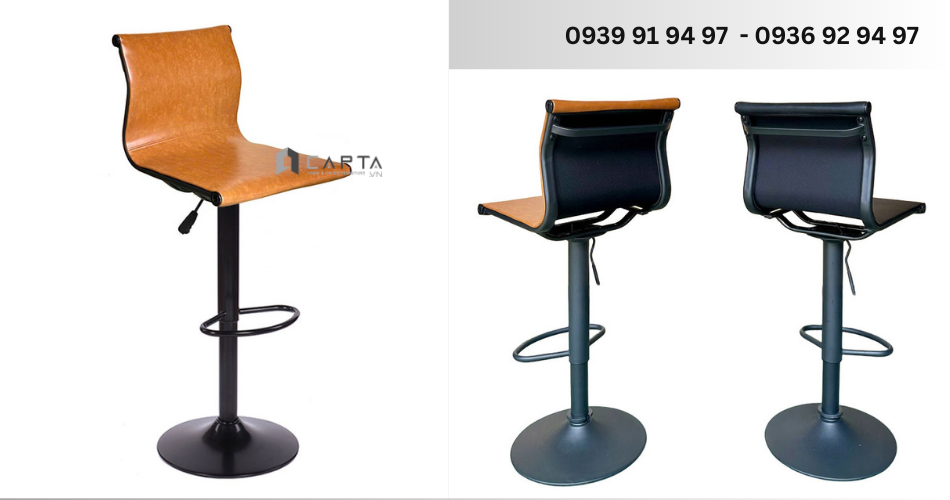 Ghế quầy bar ghế đảo bếp có lưng tựa hiện đại nệm giả da CB2308A-P