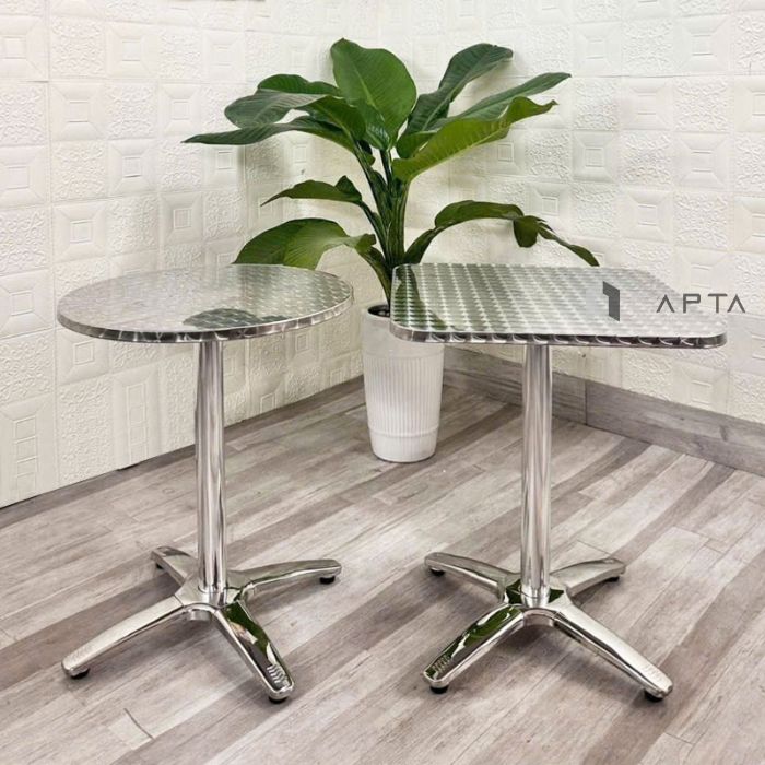 Bàn cafe mặt inox khung nhôm TE07001-06N