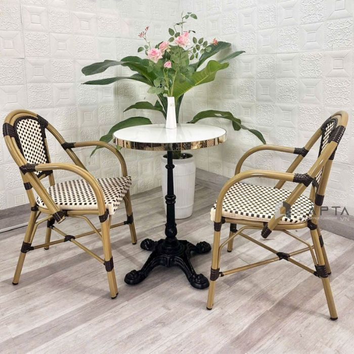 Ghế sân vườn đan giả mây CC07002-AS