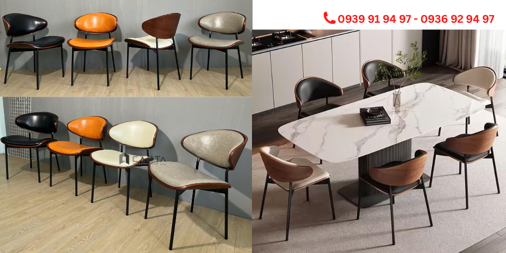 Ghế phòng ăn đẹp hiện đại cao cấp nhập khẩu ECO 35A-P phong cách Châu âu