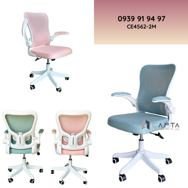 Ghế xoay nhân viên lưng lưới nệm vải dưới 2 triệu CE4562-2M