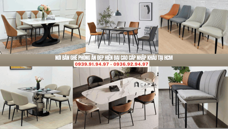 Nơi bán ghế phòng ăn đẹp hiện đại cao cấp nhập khẩu tại hcm