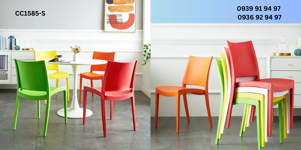 Ghế nhựa đúc cafe nhà hàng giá rẻ CC1585-S