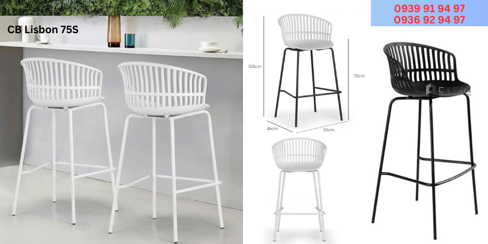 Mau-ghe-quay-bar-than-nhua-chan-sat-dep-hien-dai-cb Lisbon 75s