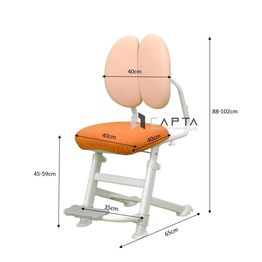 Ghe-luoi-hoc-bai-tua-lung-doi-mau-cam-ct01002-m. Ghe-luoi-hoc-bai-tua-lung-doi-mau-cam-ct01002-m.