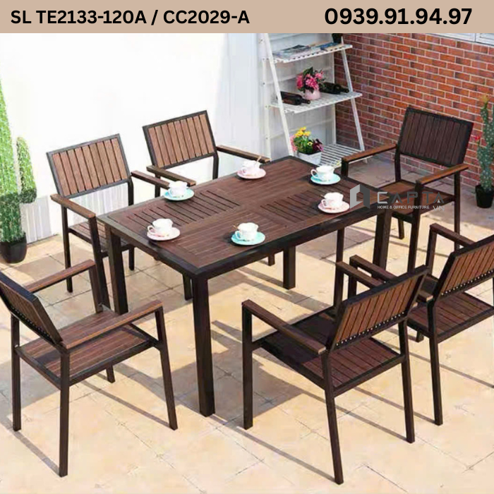 Bo-ban-ghe-nha-hang-san-vuon-khung-nhom-den-mat-polywood-van-go-nau-ben-dep-chu-nhat-6-ghe-sl-te2133-120a-cc2029-a